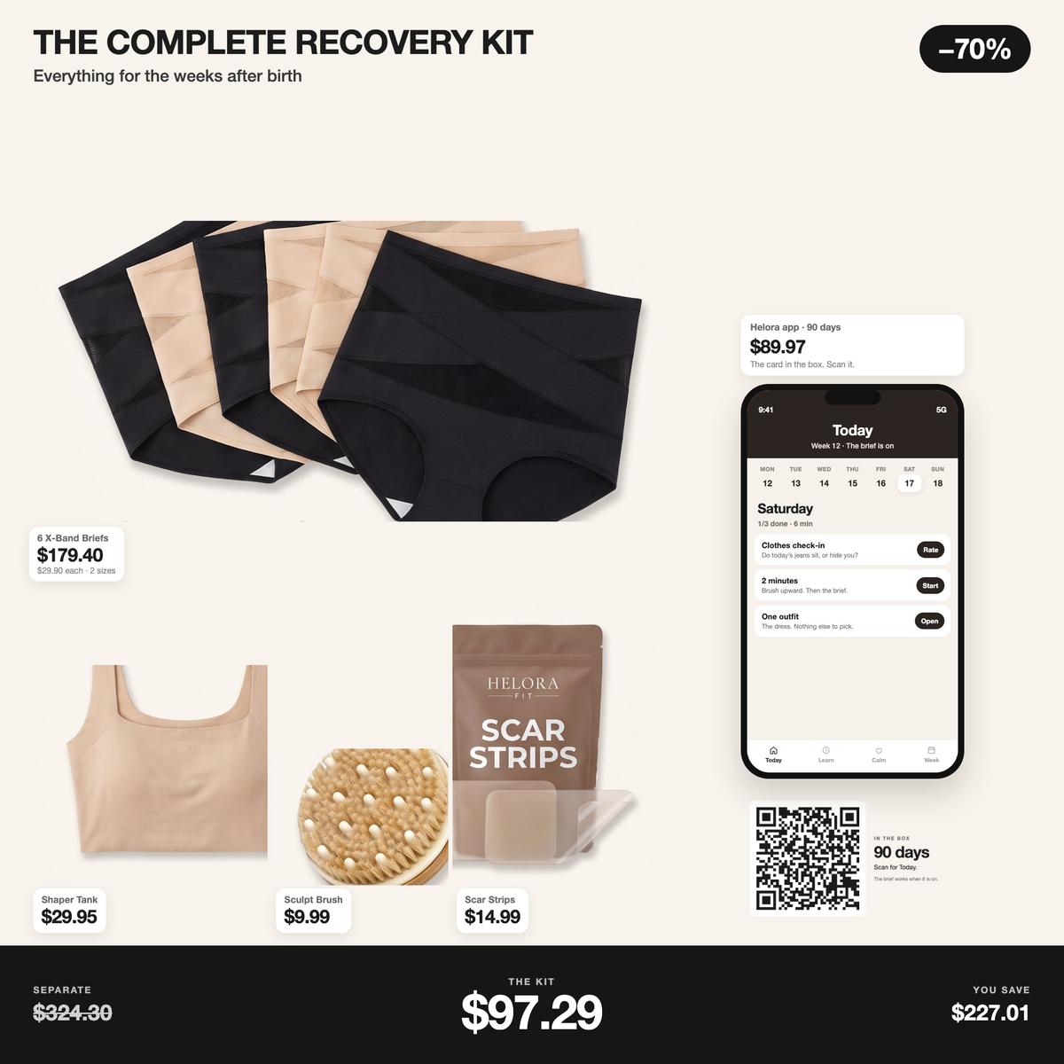 Complete Recovery Kit with the Helora app card