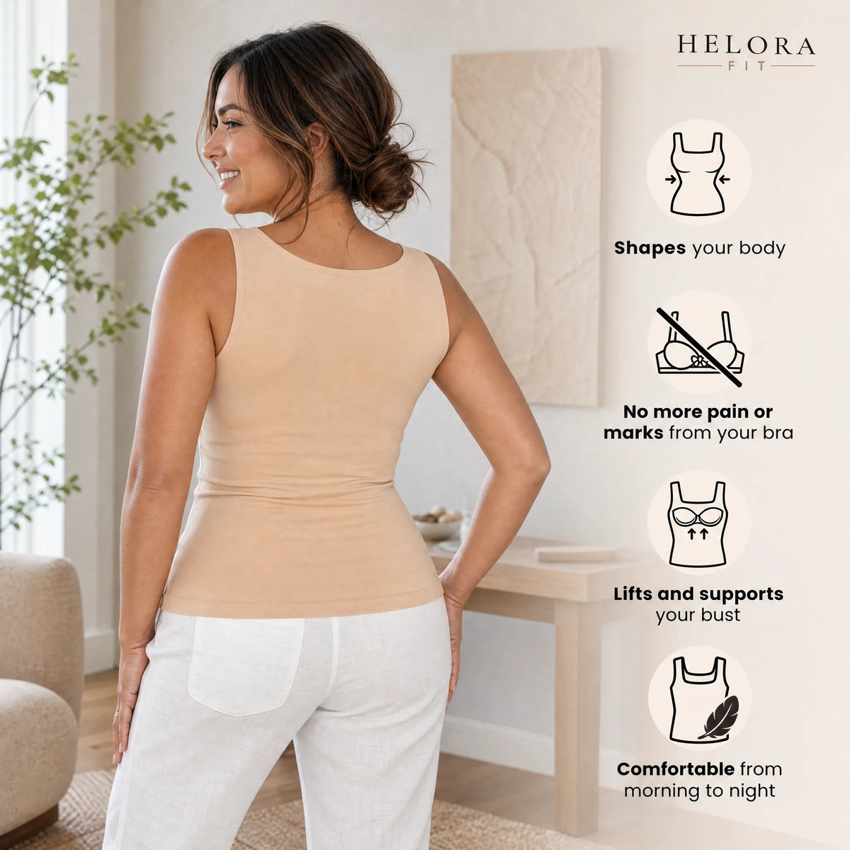 Built-In Bra Shaper Tank Helora Fit